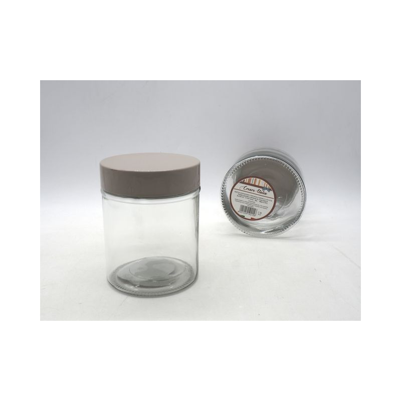 BARATTOLO VETRO TONDO H12,7 TORTORA EAN 8021029192189 INGROSSO BARATTOLI E ARBANELLE