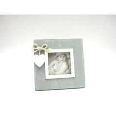 INGROSSO CASALINGHI CORNICE LEGNO CUORE BIANCO 14