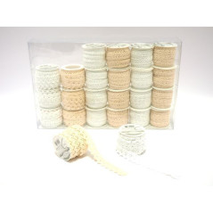 INGROSSO CASALINGHI ROCCHETTO MERLETTO CREMA/BIANCO CM1X300 8021029763990 INGROSSO TESSUTO E ACCESSORI