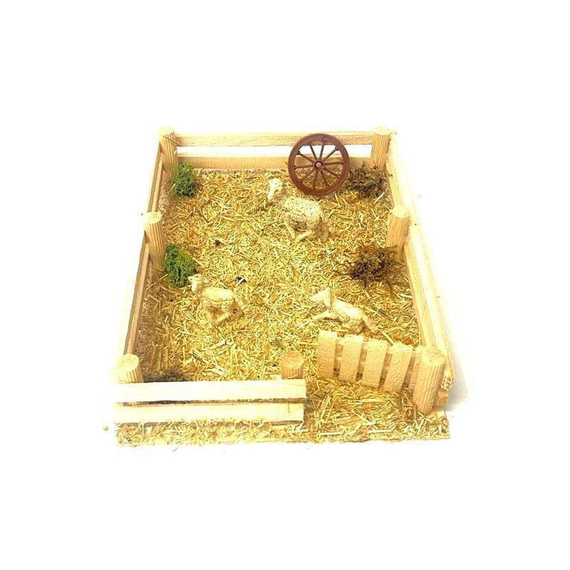 AMBIENTAZIONE RECINTO C/PECORE EAN 8024949136127 INGROSSO ACCESSORI PER IL PRESEPE