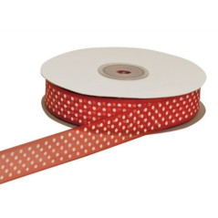 INGROSSO BOMBONIERE NASTRO ORGANZA 10mm 50mt POIS ROSSO 8051070141232 INGROSSO ARTICOLI DA BOMBONIERE