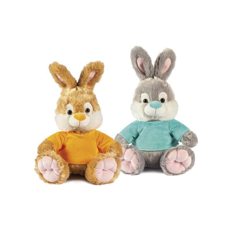 BUNNY L40CM 2 COL.ASS C/TSHIRT EAN 8009549257410 INGROSSO PELUCHE MORBIDOSI