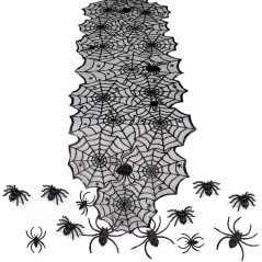 INGROSSO HALLOWEEN RUNNER 4 RAGNATELE NERO120X30 CM 8004927125039 INGROSSO ACCESSORI HALLOWEEN ACCESSORI HALLOWEEN TAVOLA