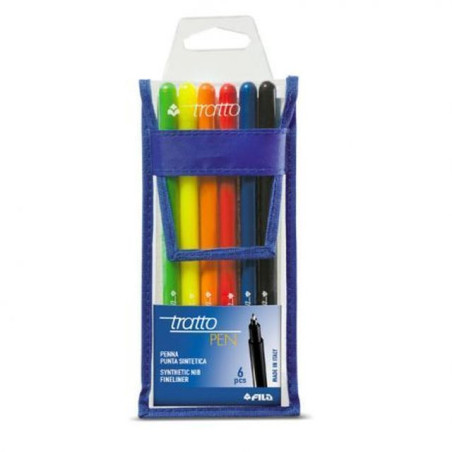 TRATTO PEN 6 COL ASS. EAN 8000825056277 INGROSSO PENNE PER LA SCUOLA