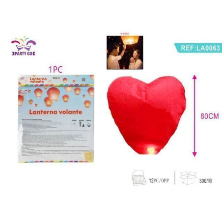 INGROSSO FESTA E PARTY LANTERNE ROSSO CUORE 80CM 8058617727638 INGROSSO ARTICOLI PER FESTE FESTONI PER PARTY