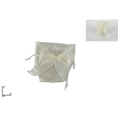 INGROSSO BOMBONIERE SACCHETTINO ORGANZA FIOCCO AVORIO 8034048149317 INGROSSO ARTICOLI DA BOMBONIERE RETINE E OGGETTISTA PER CONF