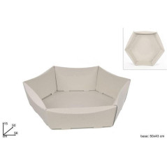 INGROSSO BOMBONIERE CESTA ESAGONALE 50X43CM BIANCA 8034048406823 INGROSSO ARTICOLI DA BOMBONIERE NASTRI E CONTENITORI PER BOMBON