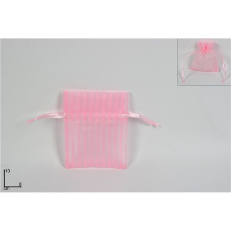 INGROSSO BOMBONIERE SACCHETTINO RIGATO 8X10CM ROSA 8034048567371 INGROSSO ARTICOLI DA BOMBONIERE RETINE E OGGETTISTA PER CONFEZI