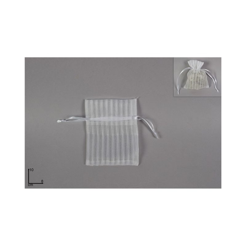 SACCHETTINO RIGATO 8X10CM BIANCO EAN 8034048567388 INGROSSO RETINE E OGGETTISTA PER CONFEZIONI SACCHETTINO RIGATO 8X10CM BIANCO EAN 8034048567388 INGROSSO RETINE E OGGETTISTA PER CONFEZIONI