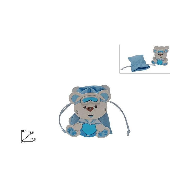 RICORDO NASCITA BIMBO ORSETTO CON CUORE EAN 8034048618660 INGROSSO BOMBONIERE