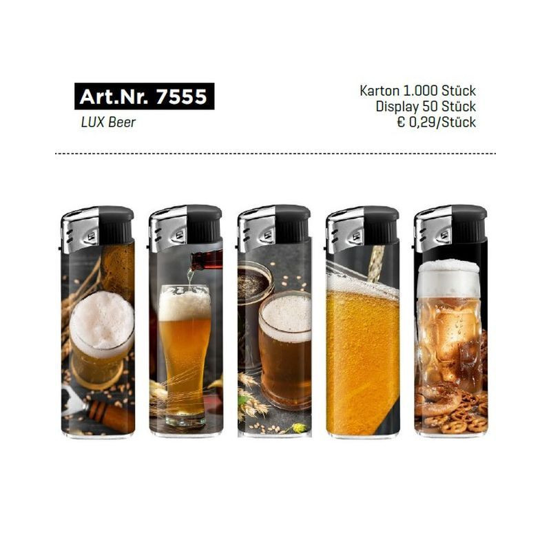 ACCENDINO LUX BIRRA ASS. C.50 EAN 9007013127923 INGROSSO ACCENDINI