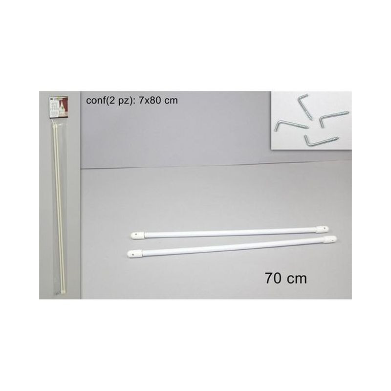 ASTE PER TENDA PLASTIFICATA 70CM 45/5 EAN 8034048121689 INGROSSO VITI E CHIODI