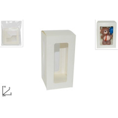 INGROSSO BOMBONIERE SCATOLA REGALO CON VETRINETTA 8X8X16CM 8034048404218 INGROSSO ARTICOLI DA BOMBONIERE