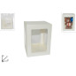 SCATOLA REGALO CON VETRINETTA 12X12X16CM EAN 8034048404263 INGROSSO NASTRI E CONTENITORI PER BOMBONIERE