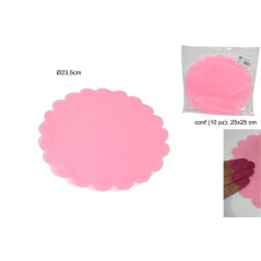 INGROSSO BOMBONIERE SET TULLE 10PZ. ROSA 8027501025532 INGROSSO ARTICOLI DA BOMBONIERE RETINE E OGGETTISTA PER CONFEZIONI
