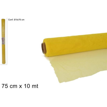 INGROSSO BOMBONIERE ROTOLO TULLE GIALLO N.9 75CMX10MT 8034048431375 INGROSSO ARTICOLI DA BOMBONIERE RETINE E OGGETTISTA PER CONF