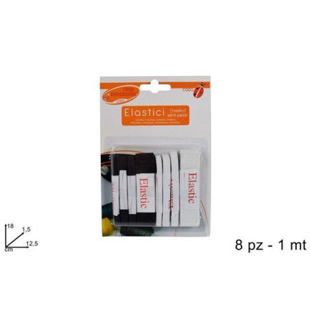 INGROSSO CASALINGHI ELASTICI ASS SET 10PZ 1MT 8027501377709 INGROSSO TESSUTO E ACCESSORI FILATO