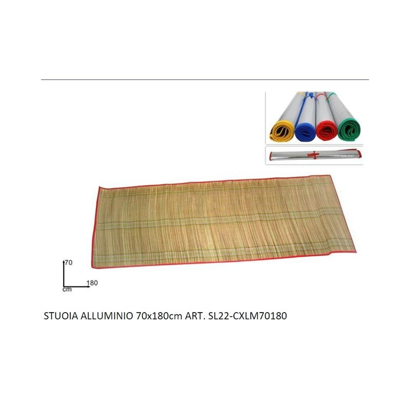 STUOIA ALLUMINIO cm.70x180 EAN 8027501185007 INGROSSO TELI MARE E STUOIE STUOIA ALLUMINIO cm.70x180 EAN 8027501185007 INGROSSO TELI MARE E STUOIE