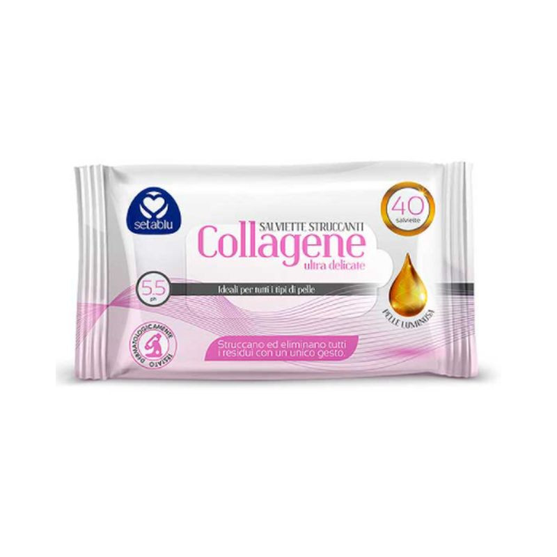 SALVIETTE STRUCCANTI COLLAGENE 40PZ EAN 8059174595197 INGROSSO SALVIETTE