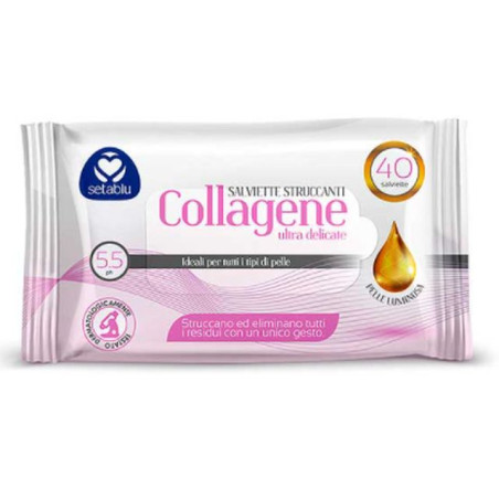 INGROSSO PROFUMERIA SALVIETTE STRUCCANTI COLLAGENE 40PZ 8059174595197 INGROSSO ARTICOLI IGIENE E SALUTE