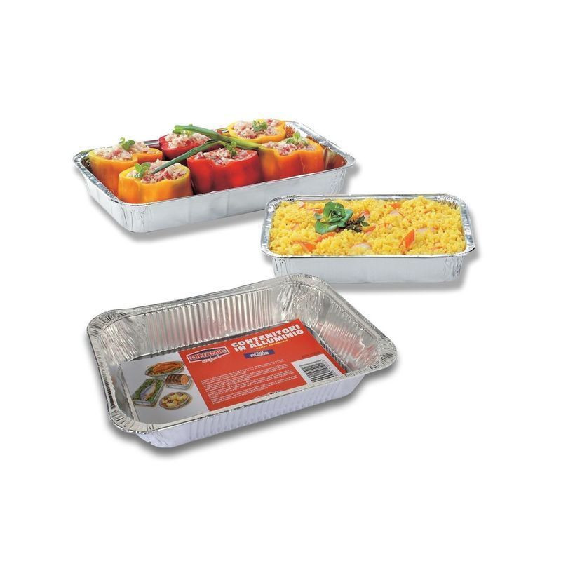 CONTENITORI ALLUMINIO S/C 8 Porz. 2 Pz EAN 8018909105254 INGROSSO VASCHETTE DI ALLUMNIO E BOBINE PER ALIMENTI
