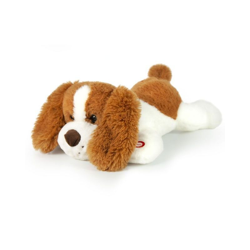 CANE BIANCO-MARRONE NINNA NANNA L40CM EAN 8009549239744 INGROSSO PELUCHE MORBIDOSI