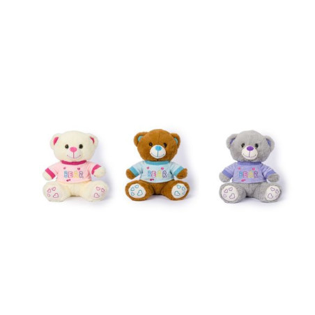 ORSETTO TEDDY SEDUTO H23CM C/TSHIRT 3COL EAN 8009549283488 INGROSSO PELUCHE MORBIDOSI