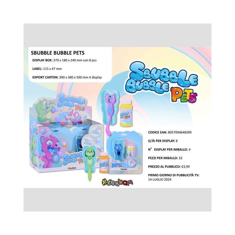 SBUBBLE PET EAN 8057094648399 INGROSSO BOLLE SAPONE E ACCESSORI