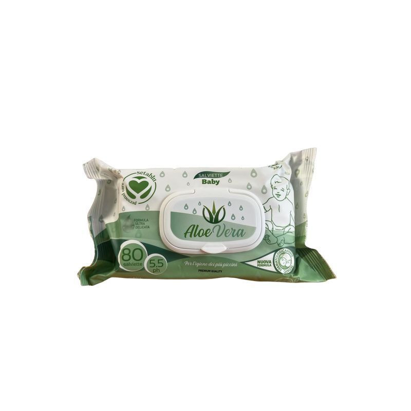 SALVIETTE BABY ALOE VERA 80PZ EAN 8058951026374 INGROSSO SALVIETTE
