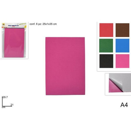 INGROSSO CARTOLERIA FOGLI ADESIVI IN EVAA4 SET 6COLTENUI 8034048531051 ARTICOLI PER SCUOLA ARTICOLI PER DECORAZIONI
