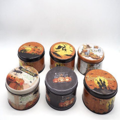 INGROSSO SCATOLA ROTONDA LATTA HALLOWEEN 5ASS 8021029347602 CREARE ITALIA 34760 ARTICOLI HALLOWEEN DECORAZIONI HALLOWEEN