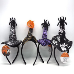 INGROSSO HALLOWEEM CERCHIETTO C/CAPPELLO STREGA H25/D14CM 8021029765376 ARTICOLI HALLOWEEN CAPPELLI E CERCHIETTI HALLOWEEN