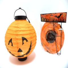INGROSSO HALLOWEEM LANTERNA CARTA D.20CM DEC. ZUCCA C/LUCE 8021029857897 ACCESSORI HALLOWEEN CANDELE HALLOWEEN