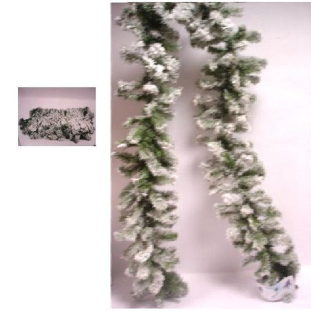 GHIRLANDA NEVATA L.2,70MT LARGH.26CM EAN 8021029838124 INGROSSO OGGETTISTICA NATALIZIA