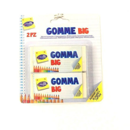 INGROSSO CARTOLERIA GOMMA BIG SET 2PZ BLISTER 8034048407493 ARTICOLI PER SCUOLA GOMME PER MATITE ARTICOLI PER SCUOLA GOMME PER M