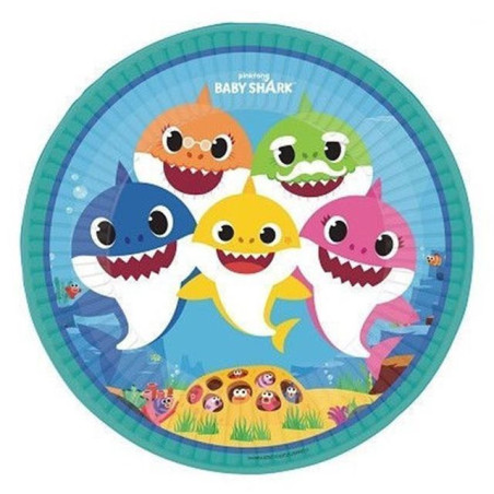 INGROSSO FESTA E PARTY PIATTI CM.23 PZ.8 BABY SHARK 0194099087827 ARTICOLI PER FESTE PIATTI PER PARTY