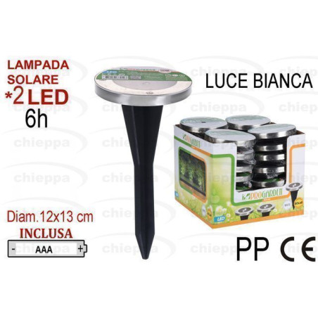 INGROSSO CASALINGHI LAMPADA SOLARE PIATTA 8719987379123 LAMPADE LAMPADINE LAMPADE