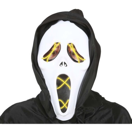 INGROSSO HALLOWEEN MASCHERA ASSASSINO CON CAPPUCCIO E LUCE 8434077200117 ARTICOLI HALLOWEEN MASCHERE DI HALLOWEEN