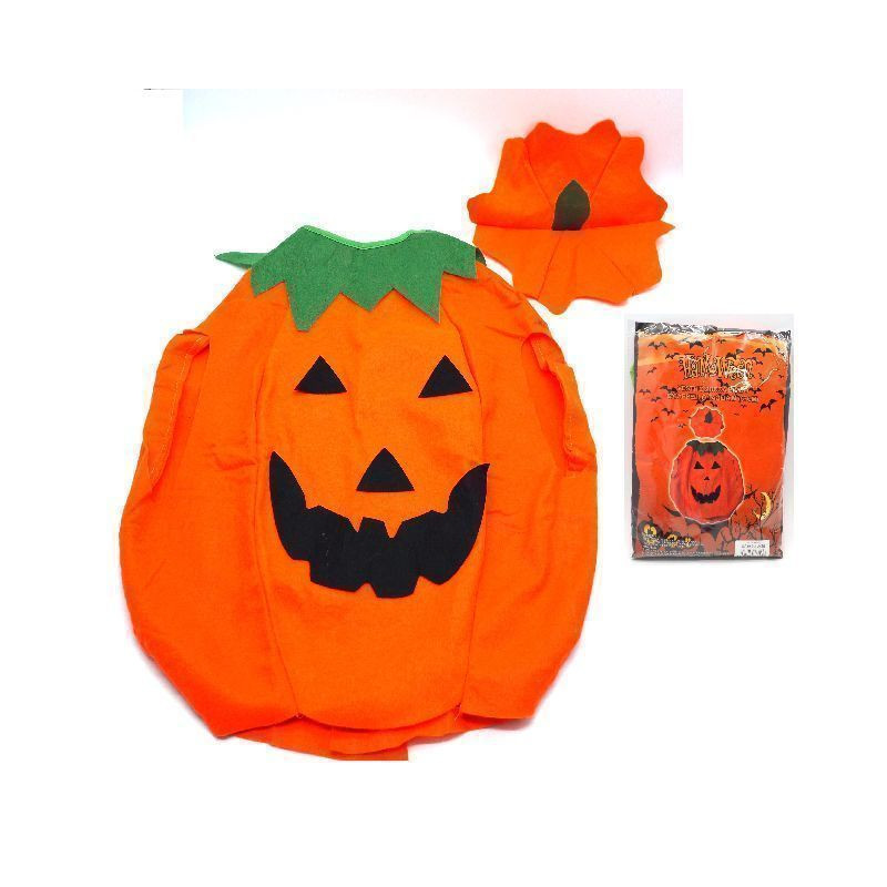 VESTITO ZUCCA C/CAPPELLO TG.L (80CM) EAN 8021029348234 INGROSSO COSTUMI HALLOWEEN BIMBO