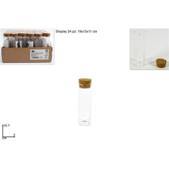 INGROSSO BOTTIGLIETTA VETRO 30X107MM C/TAPPO SUGH 8034048505069 ARTICOLI PER BOMBONIERE NASTRI E CONTENITORI PER BOMBONIERE