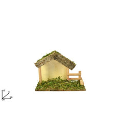 INGROSSO ARTICOLI DI NATALE CAPANNA VUOTA CON ERBETTA 8053482065496 PRESEPE E ACCESSORI CAPANNE NATALIZIE