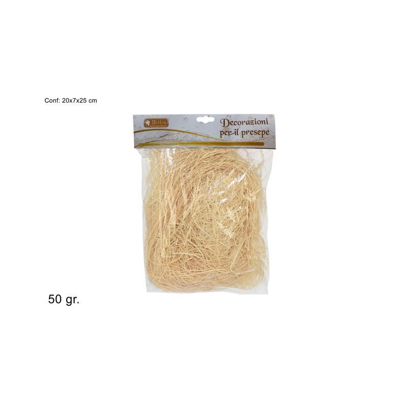 PAGLIA LEGNO 50GR EAN 8033113397349 INGROSSO ARTICOLI DECORAZIONI NATALIZIE