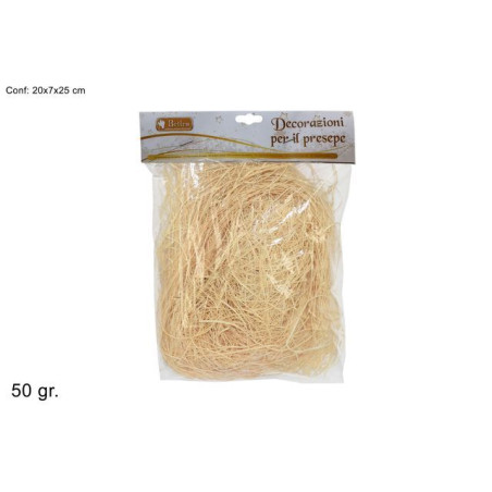 PAGLIA LEGNO 50GR EAN 8033113397349 INGROSSO ARTICOLI DECORAZIONI NATALIZIE
