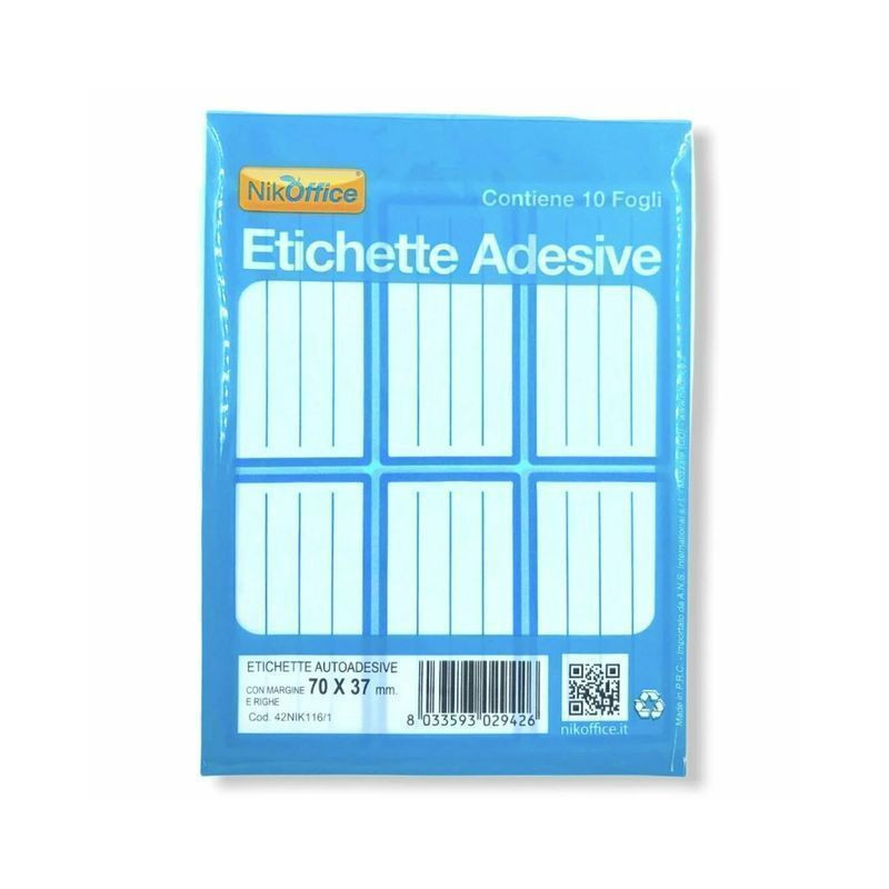 BUSTINE ETICHETTE 10 FOGLI 70X37 C/M RIG EAN 8033593029426 INGROSSO ETICHETTE LABEL POSTIT