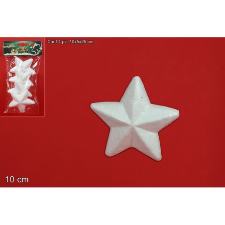 INGROSSO ARTICOLI DI NATALE STELLA POLISTIROLO cm.10 PZ.4 8033113220388 ARTICOLI NATALIZI ARTICOLI PER DECORAZIONI NATALIZIE