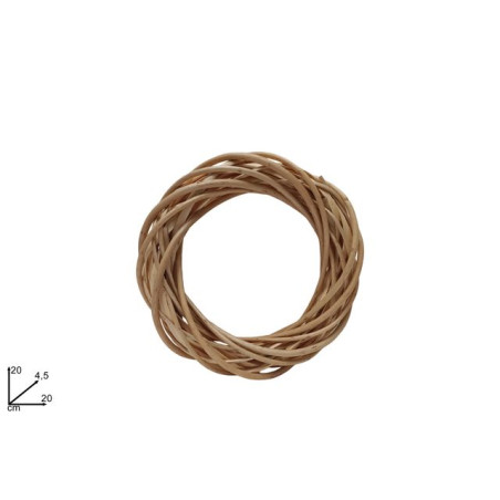 ANELLO LEGNO INTRECCIATO NATUR. D20X4,5C EAN 8053482245928 INGROSSO OGGETTISTICA NATALIZIA