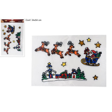 INGROSSO ARTICOLI DI NATALE VETROFANIA SOGGETTI NATALIZI 3 ASS. 8033113400209 DECORAZIONI NATALIZIE VETROFANIE