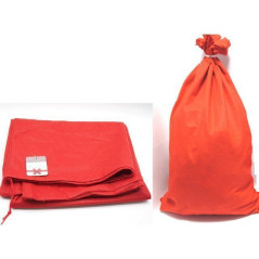 INGROSSO ARTICOLI DI NATALE SACCO PANNO H.120X70CM ROSSO 8021029882776 TRAVESTIMENTI NATALIZI COSTUME BABBO NATALE ADULTI