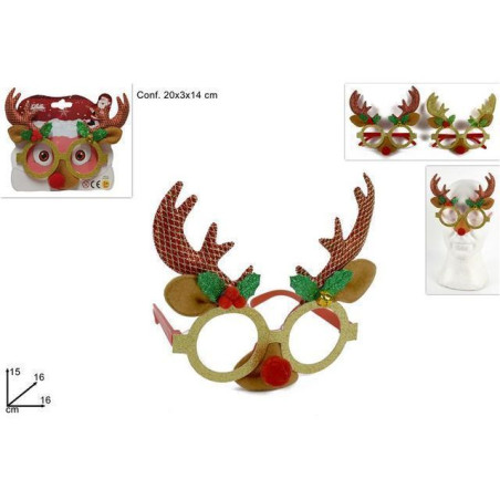 INGROSSO ARTICOLI DI NATALE OCCHIALI RENNA 2ASS 8053482134208 TRAVESTIMENTI NATALIZI COSTUME BABBO NATALE ADULTI