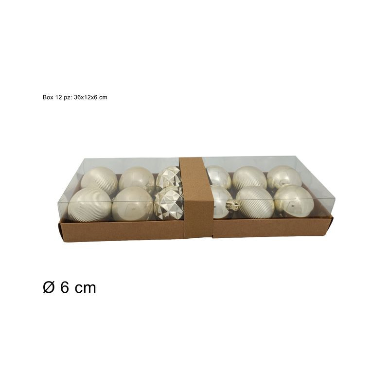PALLE 6CM 12PZ 6ASS IN BOX BEIGE EAN 8053482084435 INGROSSO PALLINE DI NATALE E PUNTALI PALLE 6CM 12PZ 6ASS IN BOX BEIGE EAN 8053482084435 INGROSSO PALLINE DI NATALE E PUNTALI